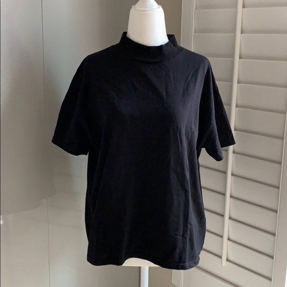 Zara Turtleneck Short Sleeve Blouse